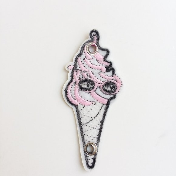 4/$20 Kawaii cartoon food Ice Cream cone roller skate patch shoelace boot charm - Picture 5 of 5